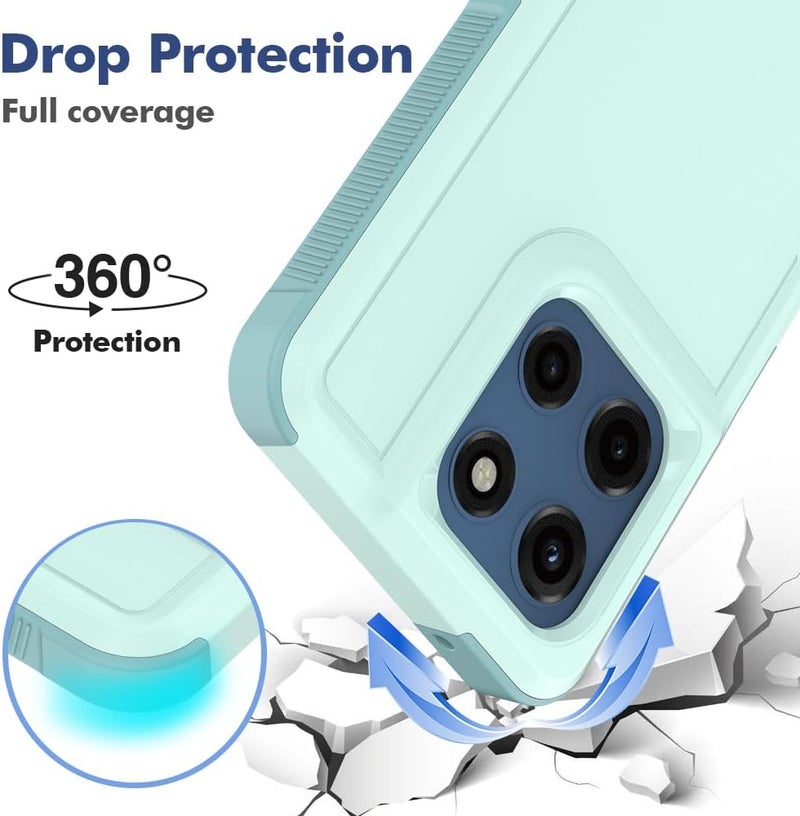 yuanming for Moto G Stylus 5G 2025 Case,[Military Grade Drop Tested] with Screen Protector,Dual Layer Protective Heavy Duty Cell Phone Cover Non-Slip Shockproof Case for Motorola G Stylus 5G 2025 (Green) - Image 3